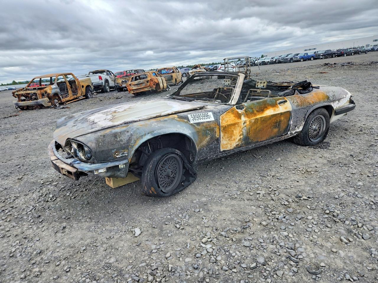 1989 Jaguar XJS, VIN SAJNV4844KC152033 — Пожар