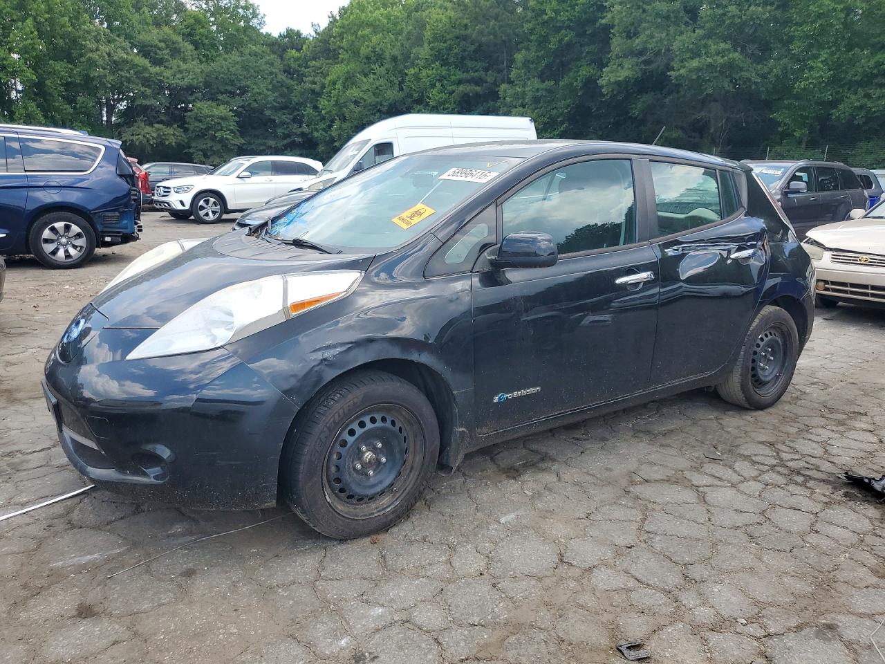 2015 Nissan LEAF SV, VIN 1N4AZ0CP7FC317080 — Rear end