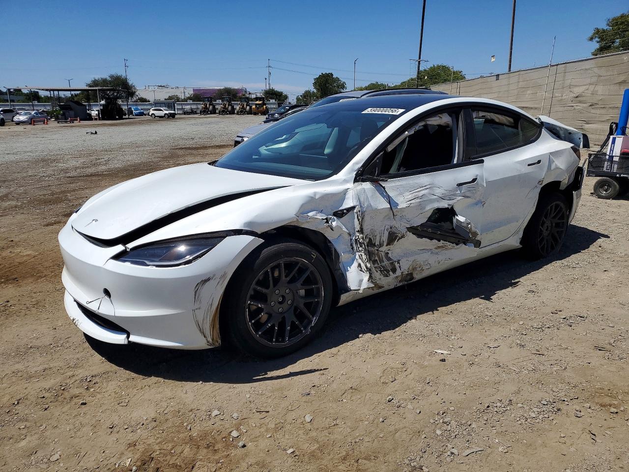 2025 Tesla Model 3 Long Range, VIN 5YJ3E1EB3SF077786 — All over