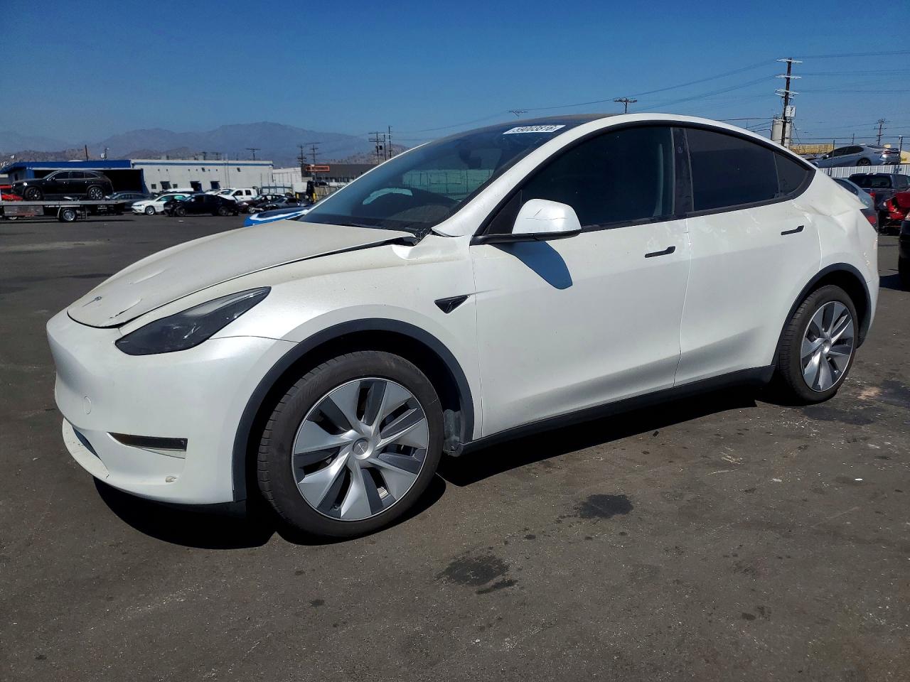 2023 Tesla Model Y Long Range, VIN 7SAYGDEE1PA164380 — Vandalism