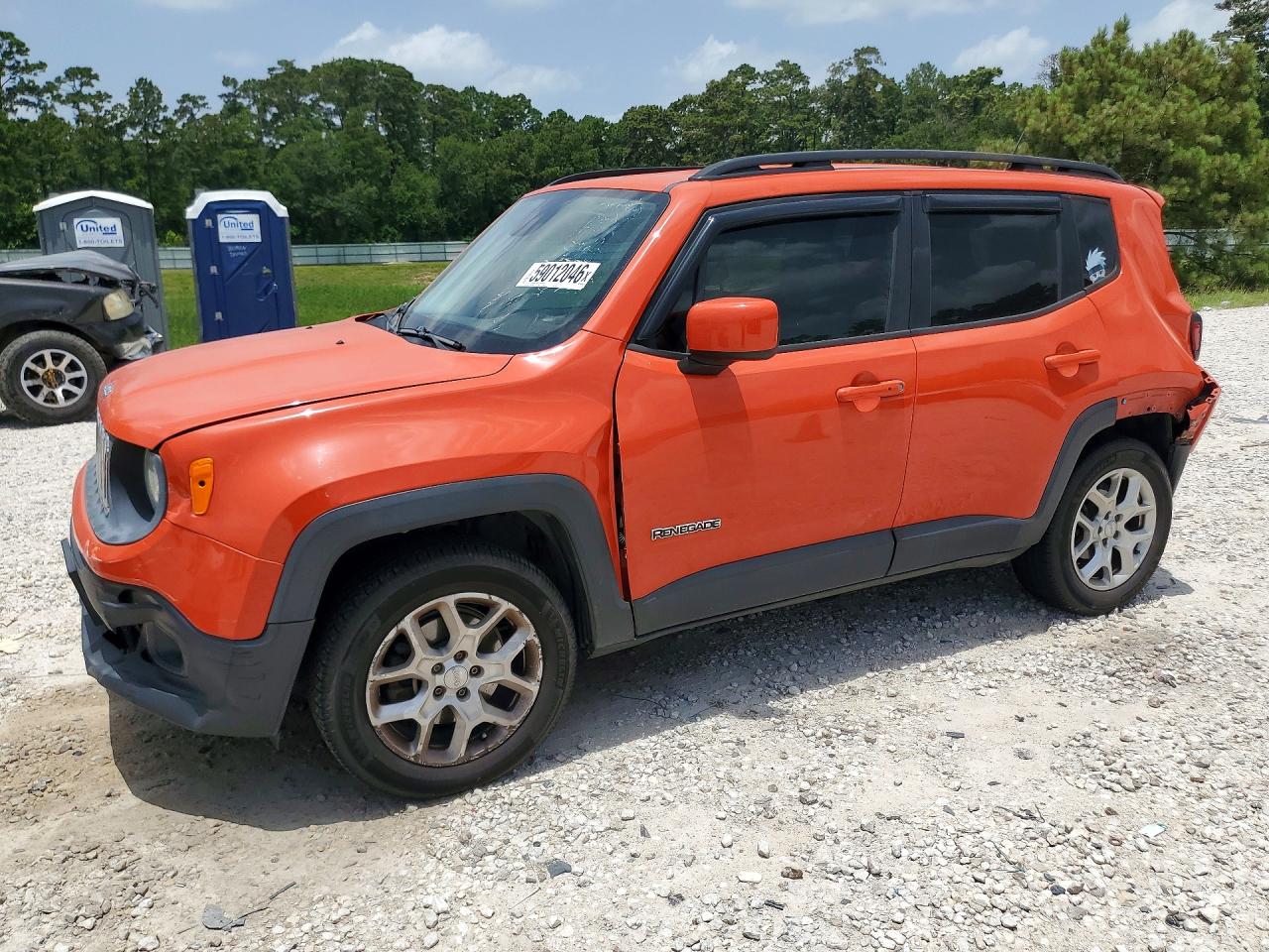 2015 Jeep Renegade Latitude, VIN ZACCJBBT9FPB88467 — Rear end