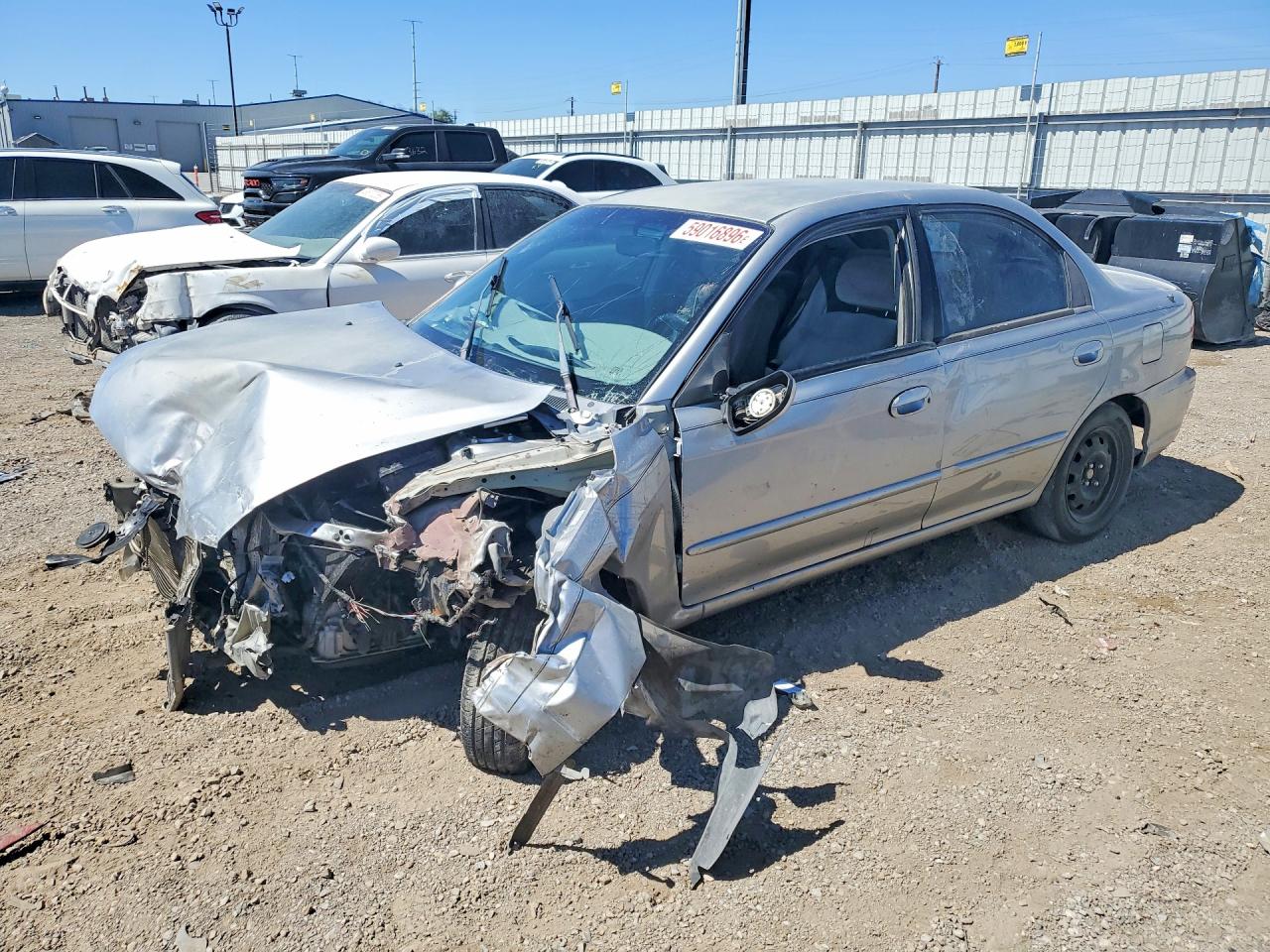 2004 Kia Spectra, VIN KNAFB121045314799 — Front end