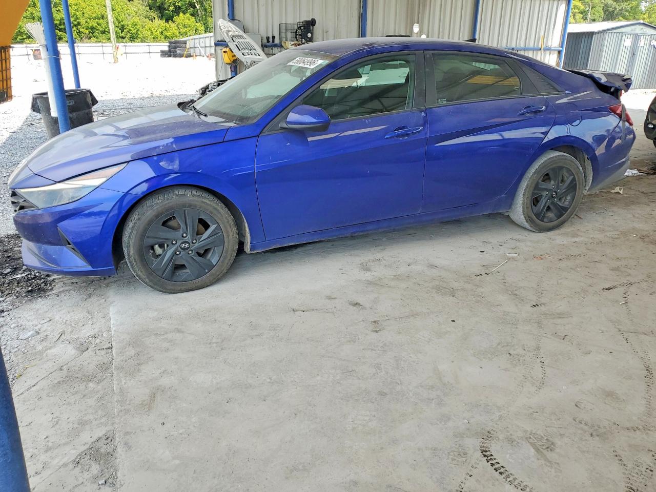 2022 Hyundai Elantra Blue, VIN KMHLM4AJ8NU023764 — Rear end