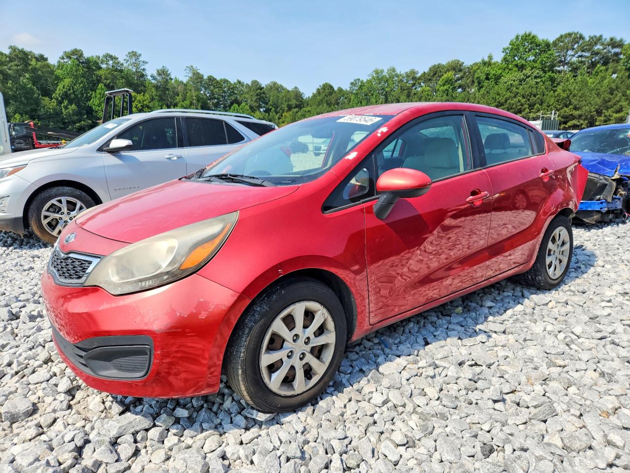 2013 Kia Rio EX, VIN KNADN4A39D6123086 — Rear end