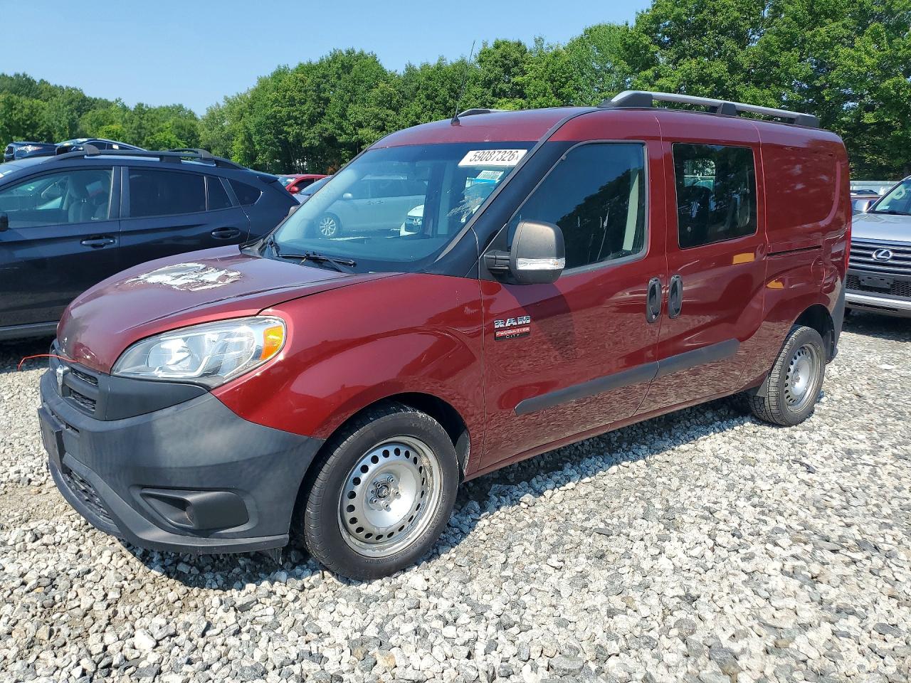 2018 Ram ProMaster City Cargo Tradesman, VIN ZFBERFAB2J6L13972 — Engine fire