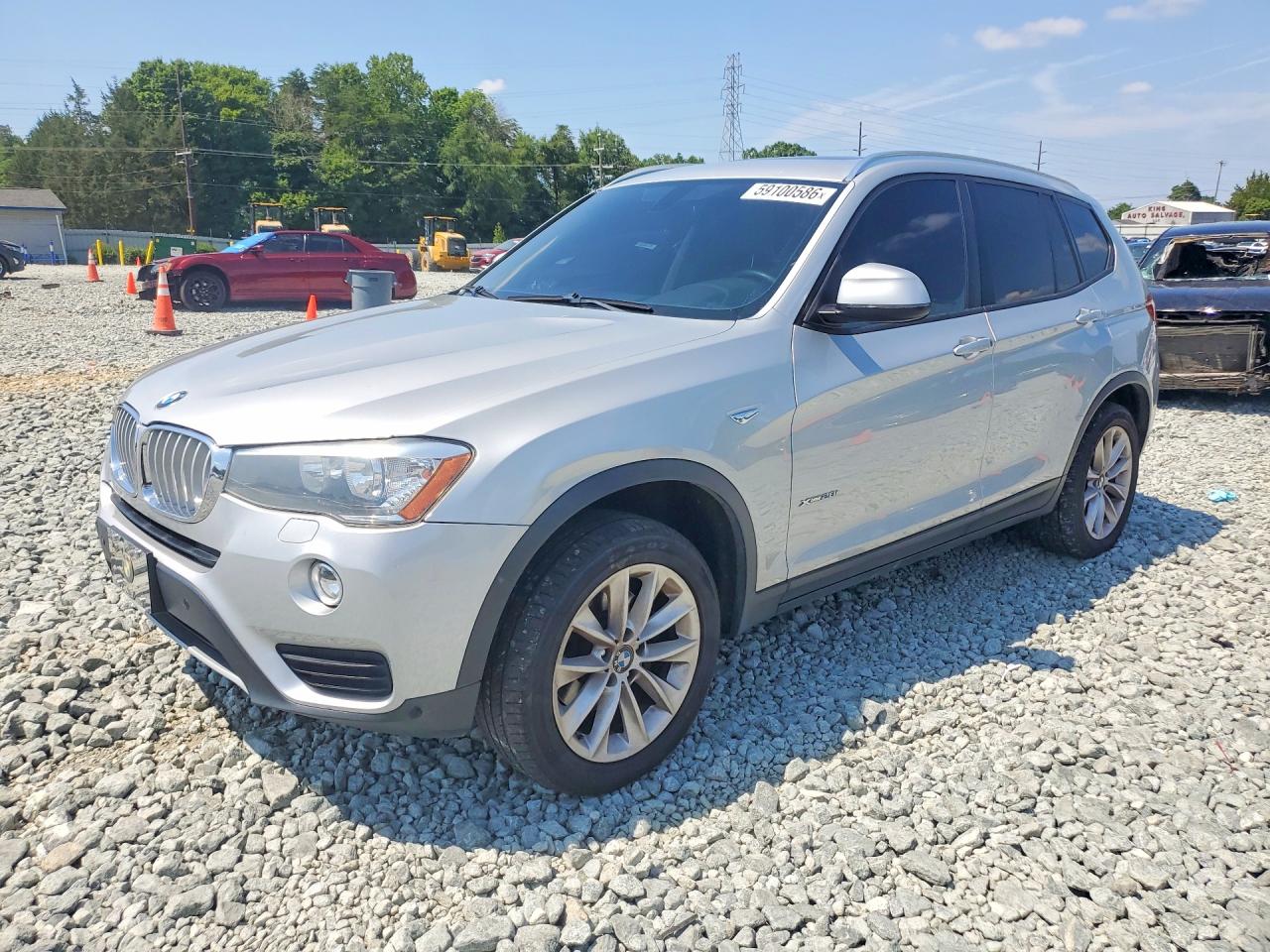 2016 BMW X3 xDrive28i, VIN 5UXWX9C59G0D75267 — Side