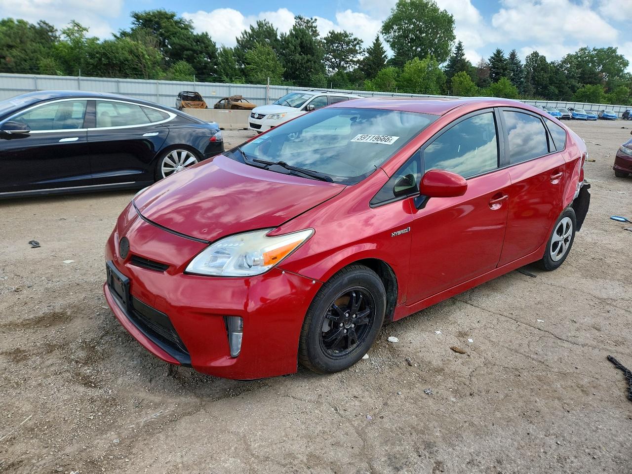 2014 Toyota Prius Two, VIN JTDKN3DU9E0384327 — Rear end