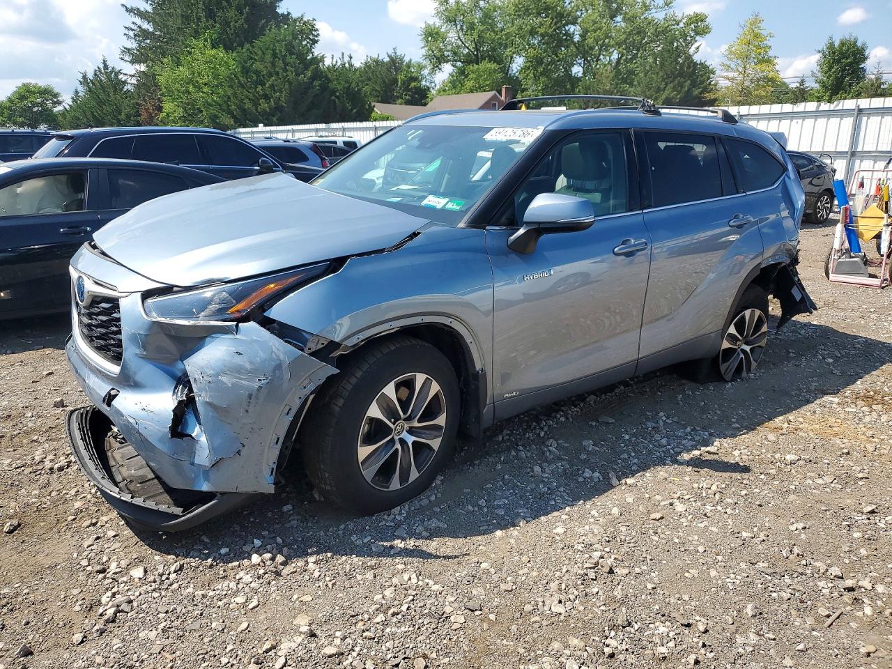 2021 Toyota Highlander Hybrid XLE, VIN 5TDHBRCH4MS022881 — All over