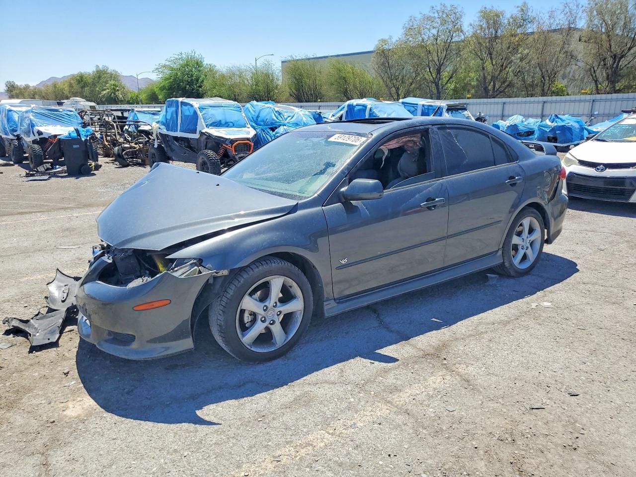 2005 Mazda 6 Sport S, VIN 1YVHP84D555M77411 — Front end