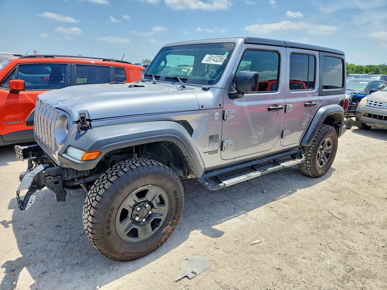 2018 Jeep Wrangler Unlimited Sport S, VIN 1C4HJXDN4JW189572 — Front end