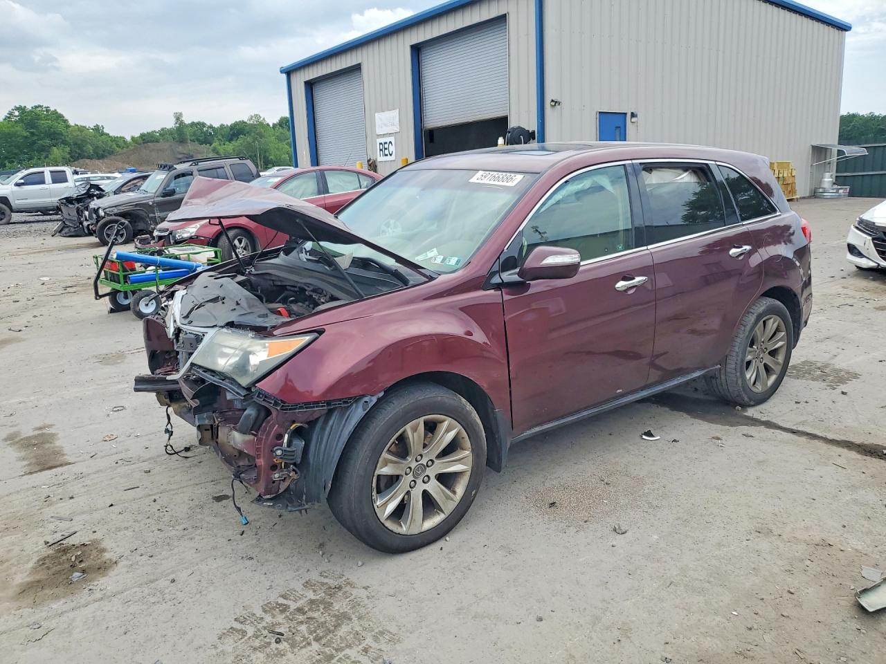 2012 Acura MDX Advance, VIN 2HNYD2H63CH539086 — Front end