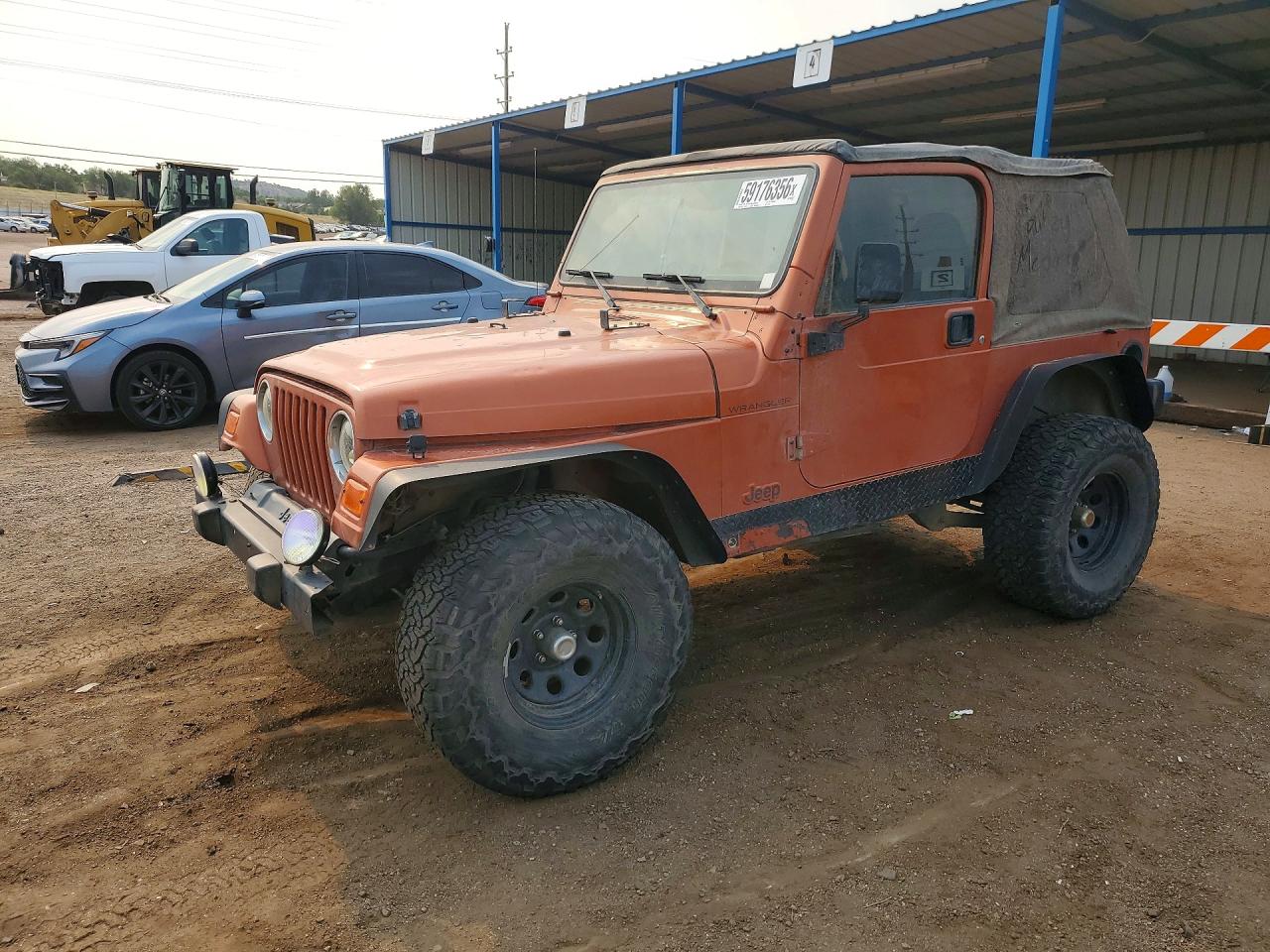 2002 Jeep Wrangler X, VIN 1J4FA39S62P750472 — Front end