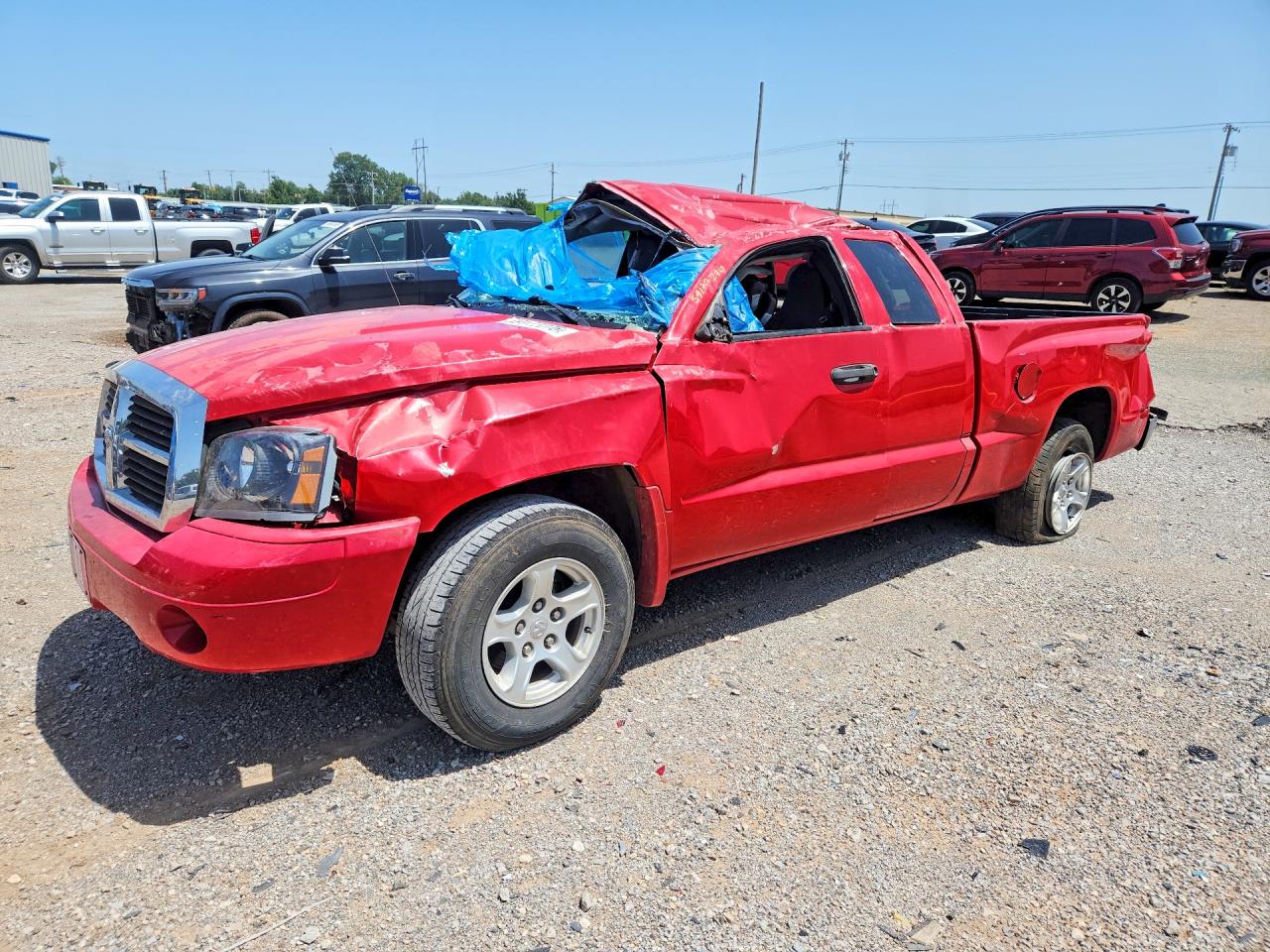 2006 Dodge Dakota SLT, VIN 1D7HE42K46S505469 — Опрокидывание