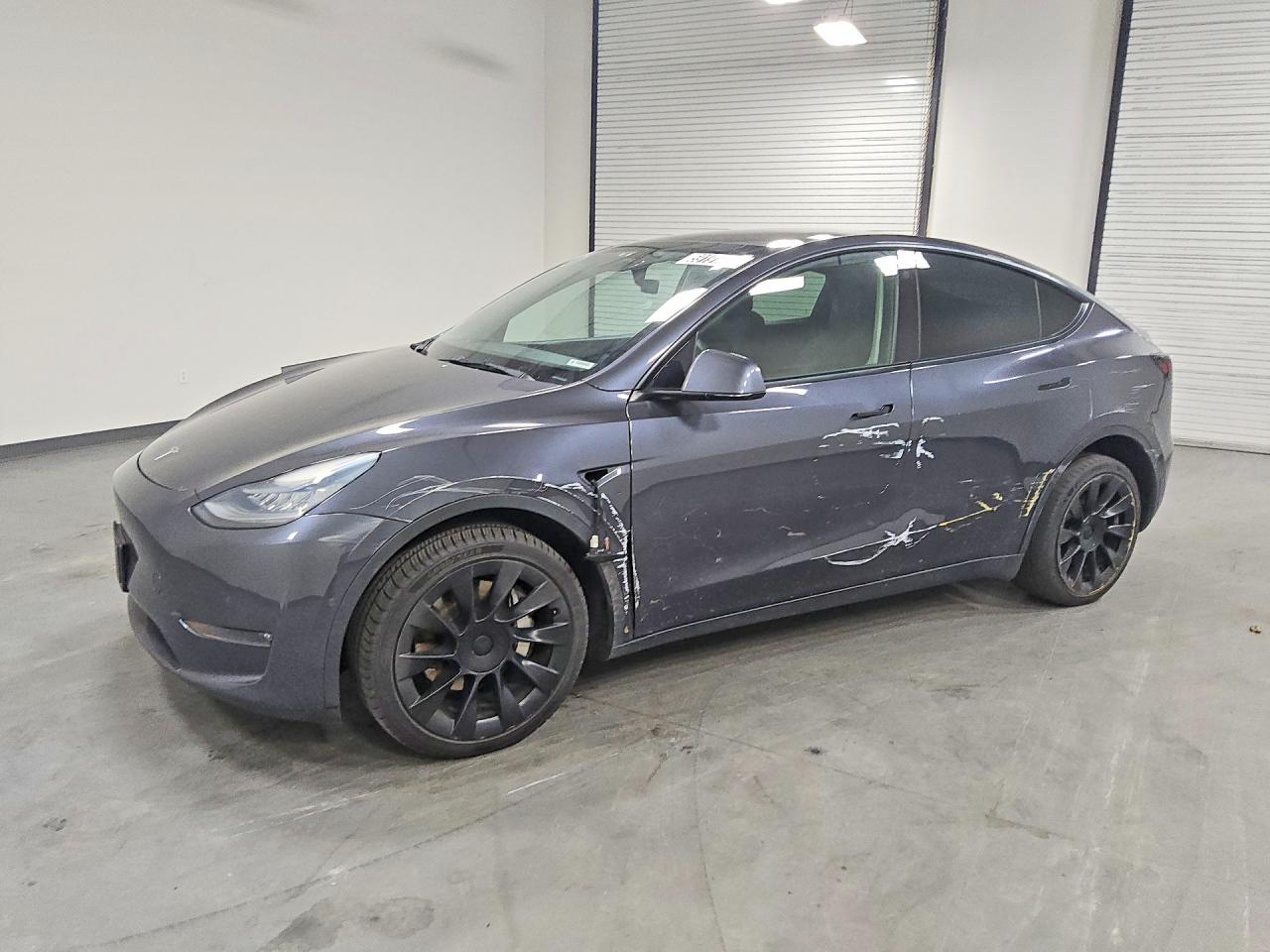 2021 Tesla Model Y Long Range, VIN 5YJYGDEE2MF199599 — Side