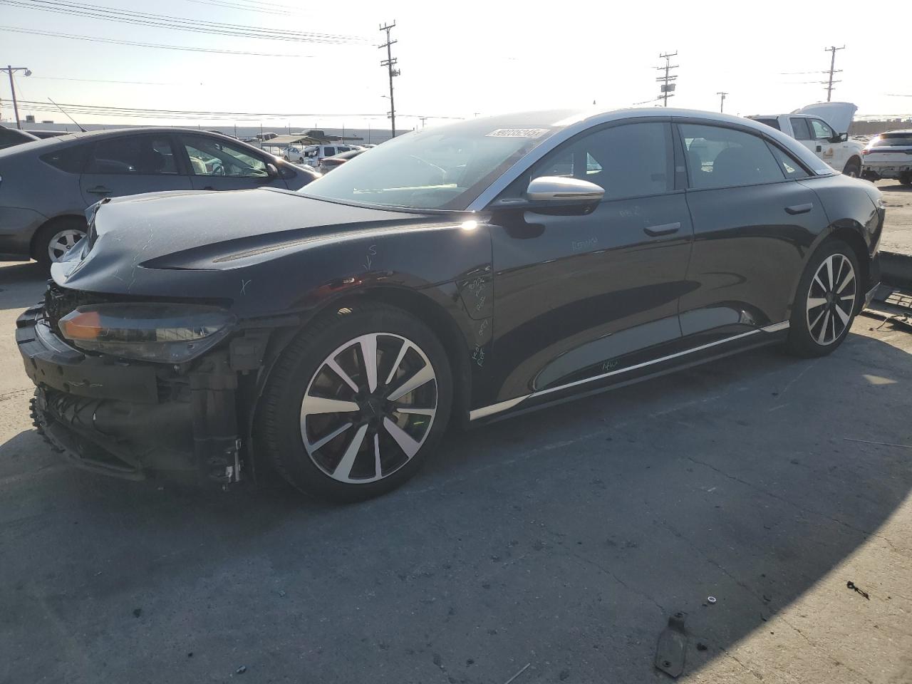 2022 Lucid Air Grand Touring, VIN 50EA1GBA2NA001907 — Frame damage