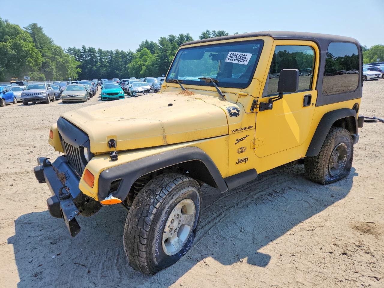 2002 Jeep Wrangler Sport, VIN 1J4FA49S72P713002 — Front end
