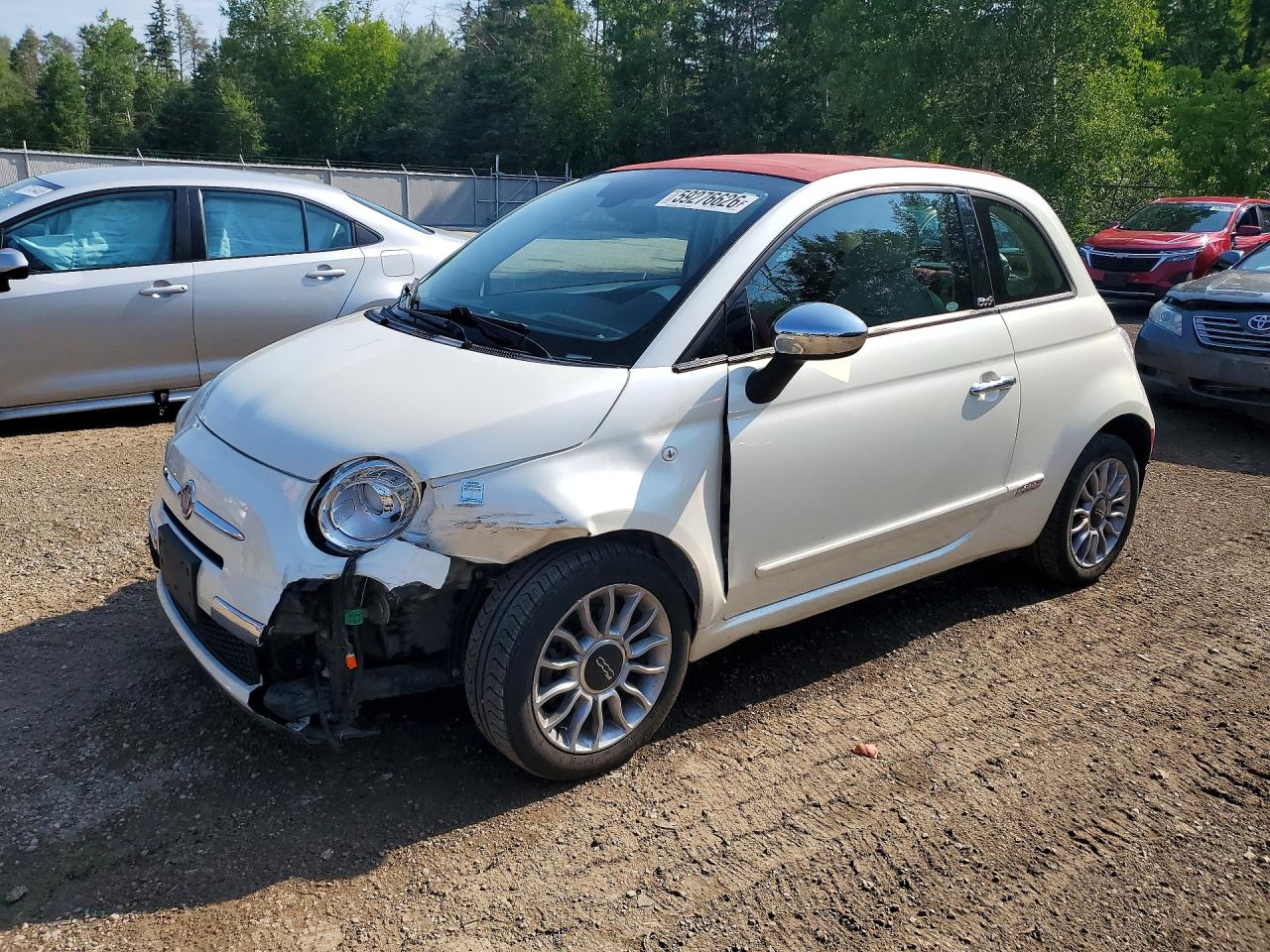2012 FIAT 500 Lounge, VIN 3C3CFFER6CT380060 — Front end