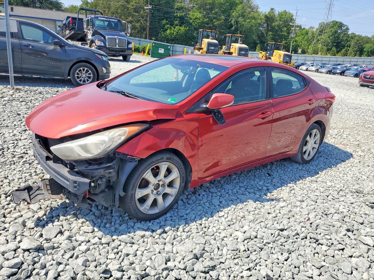 2011 Hyundai Elantra Limited, VIN KMHDH4AEXBU104529 — Front end