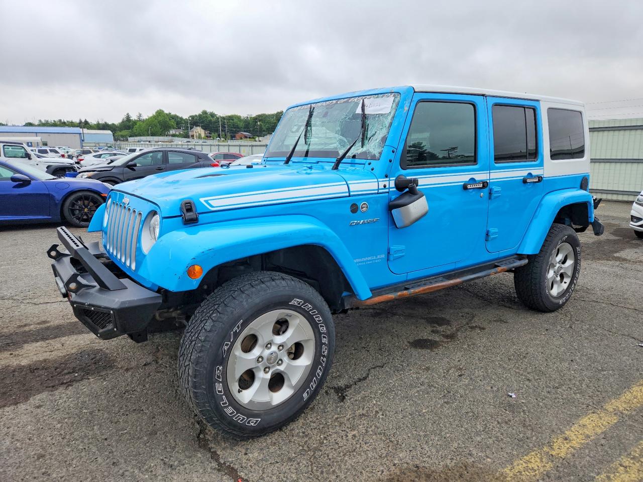 2017 Jeep Wrangler Unlimited Sahara, VIN 1C4BJWEG0HL686355 — Water / flood