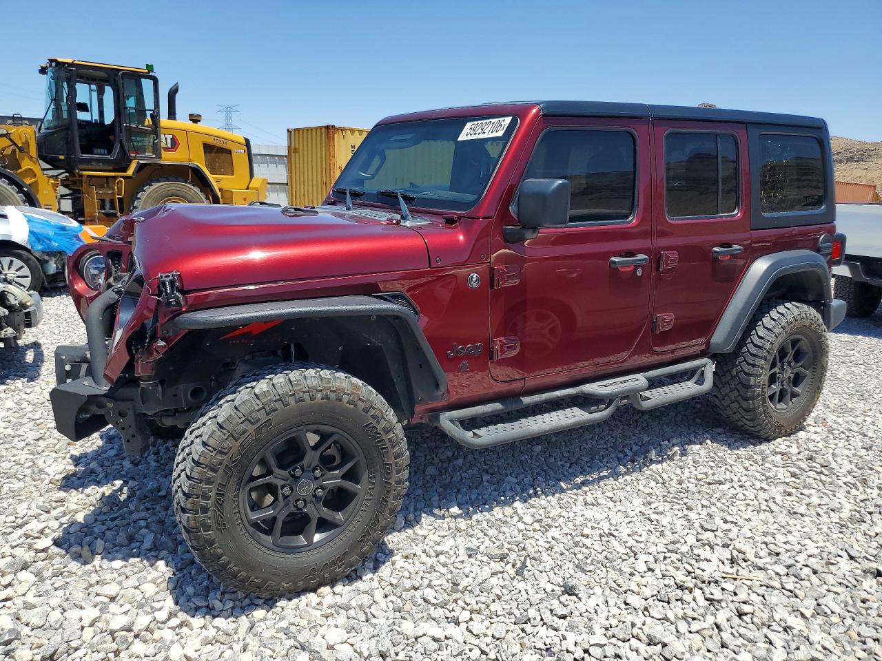 2021 Jeep Wrangler Unlimited Sport Altitude, VIN 1C4HJXDM0MW791879 — Front end