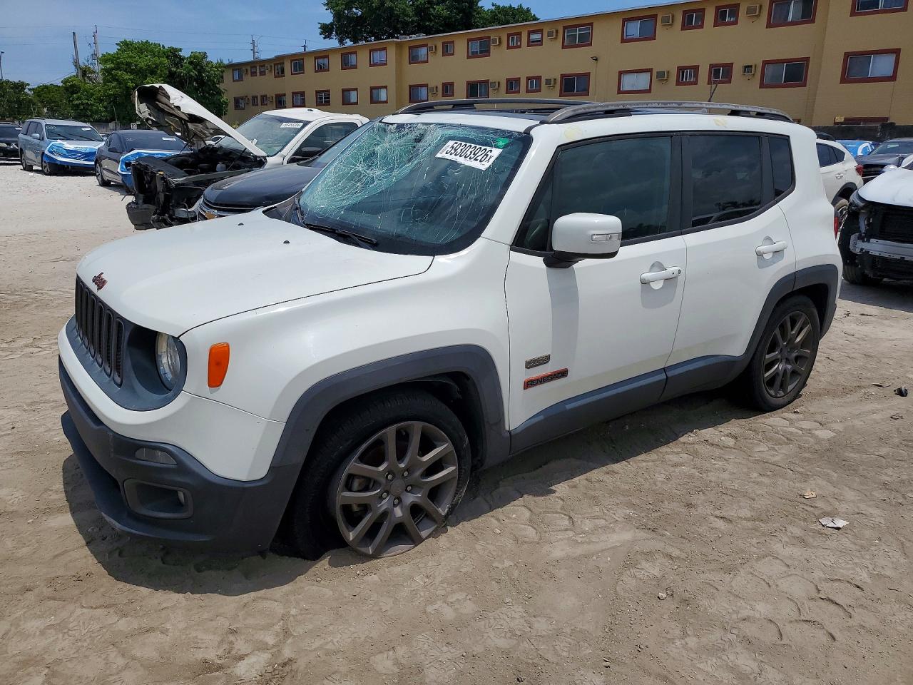 2016 Jeep Renegade 75th Anniversary, VIN ZACCJABT2GPD02952 — Roof