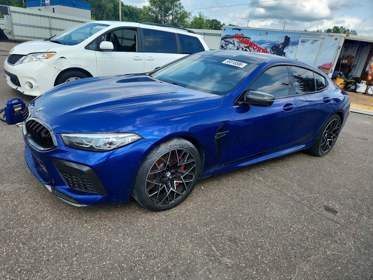 2022 BMW M8 Competition, VIN WBSGV0C0XNCH03263 — Undercarriage