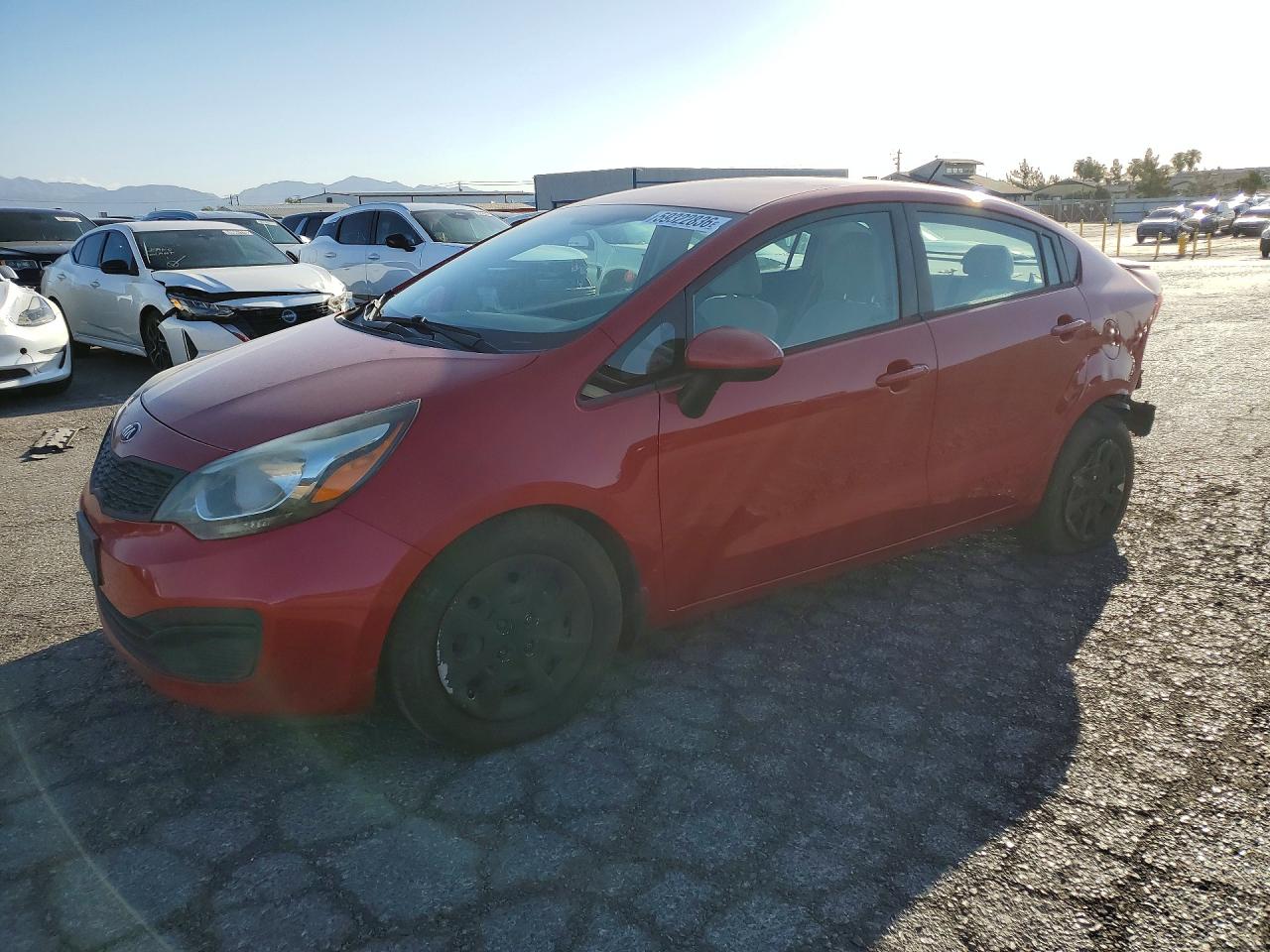 2013 Kia Rio LX, VIN KNADM4A31D6174469 — Rear end