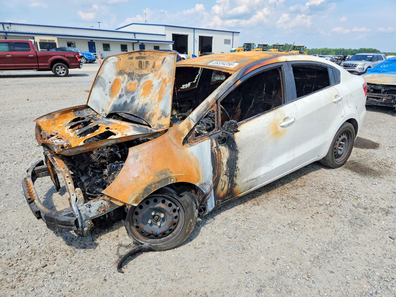 2016 Kia Rio LX, VIN KNADM4A32G6640334 — Engine fire