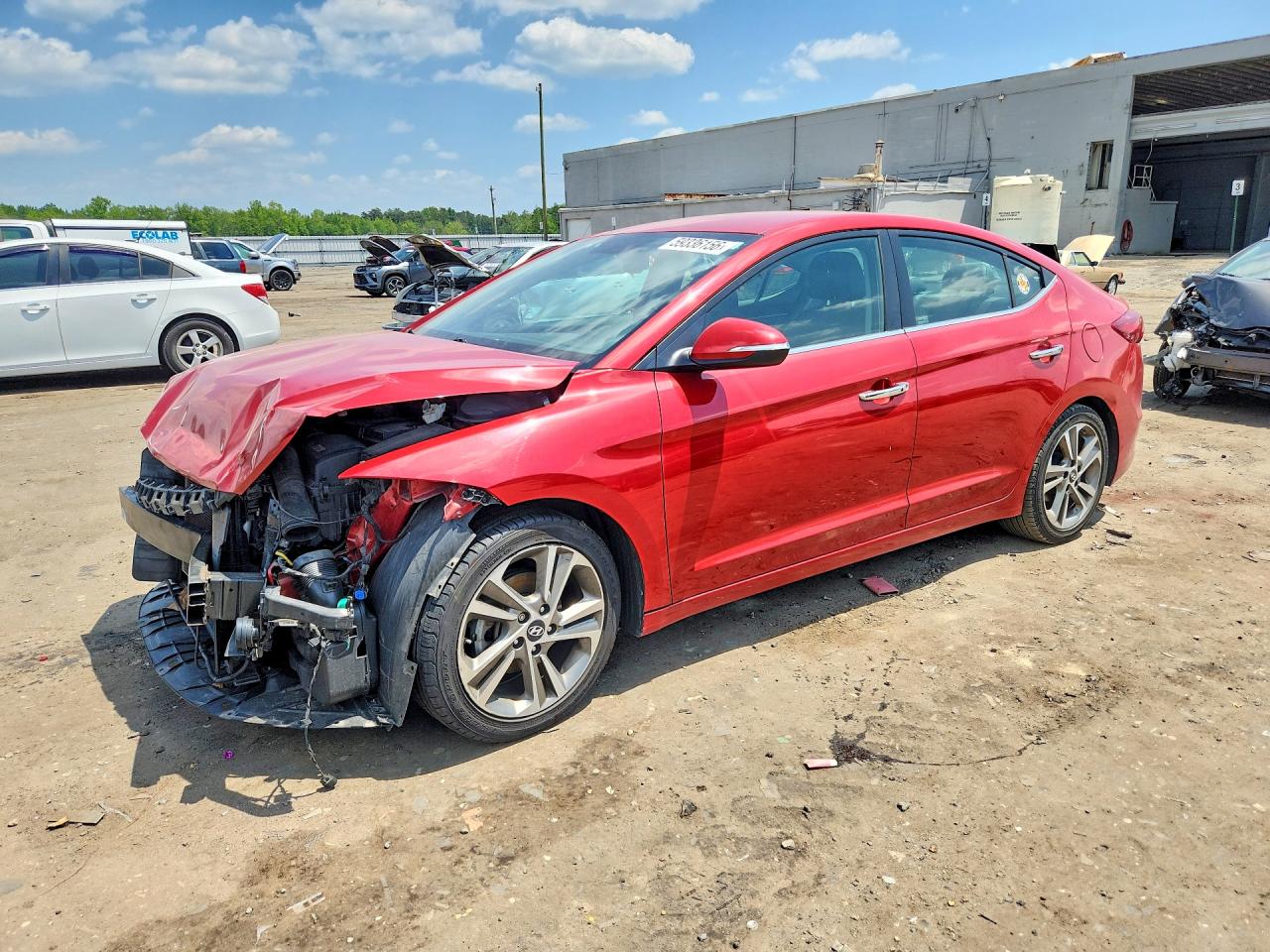 2017 Hyundai Elantra Limited, VIN 5NPD84LF4HH039111 — Front end