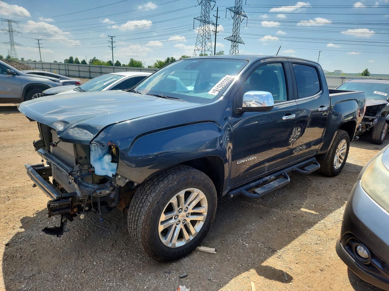 2018 GMC Canyon 4WD SLT, VIN 1GTG6DEN0J1182318 — Front end