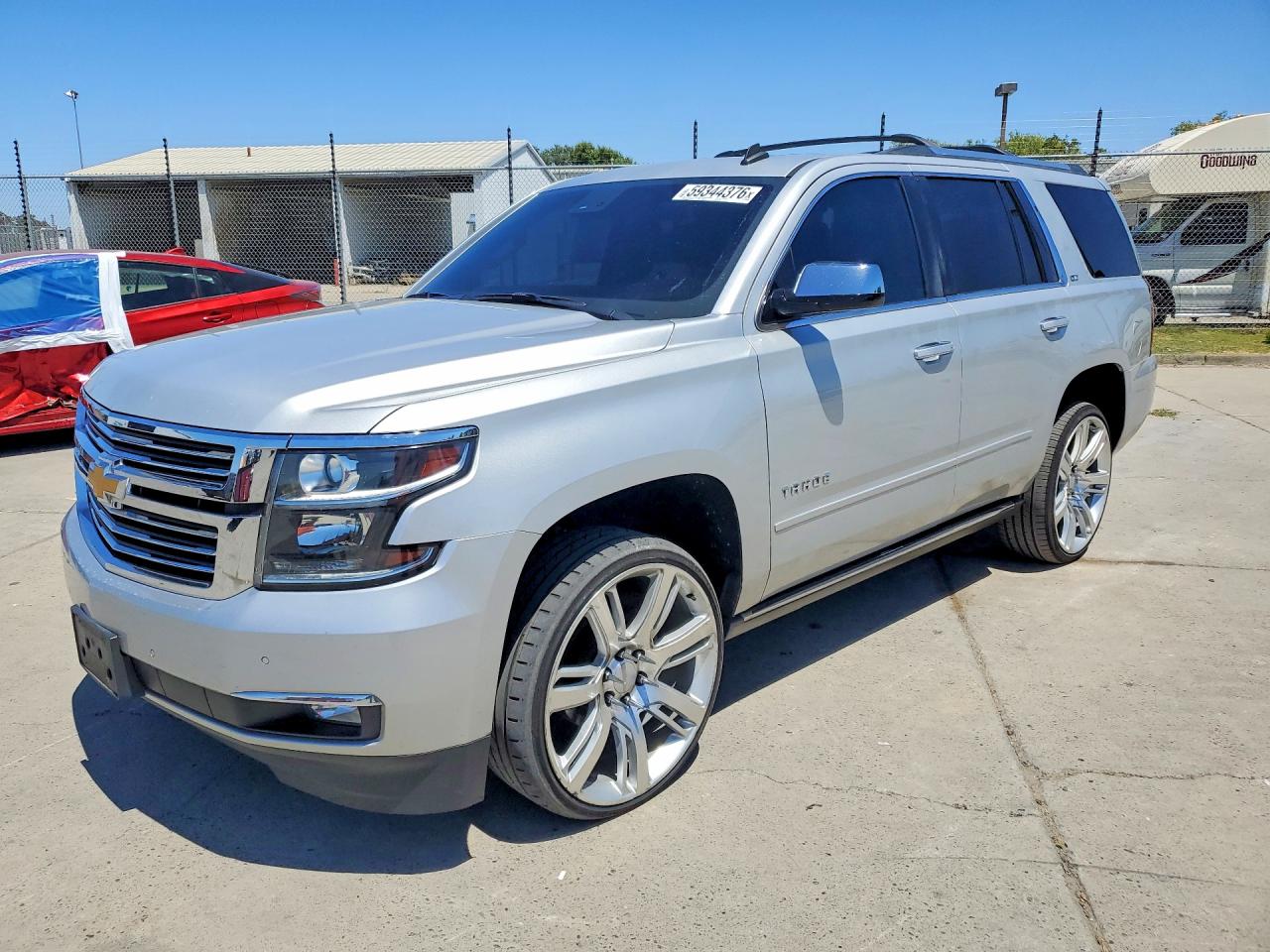 2015 Chevrolet Tahoe LTZ, VIN 1GNSKCKC5FR106287 — Rear end