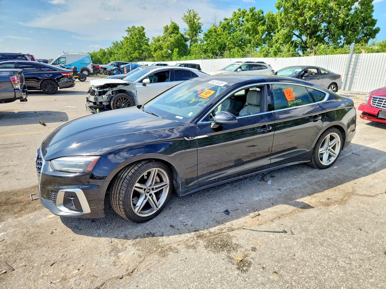 2021 Audi A5 Sportback S line Premium, VIN WAUDACF59MA046216 — Side