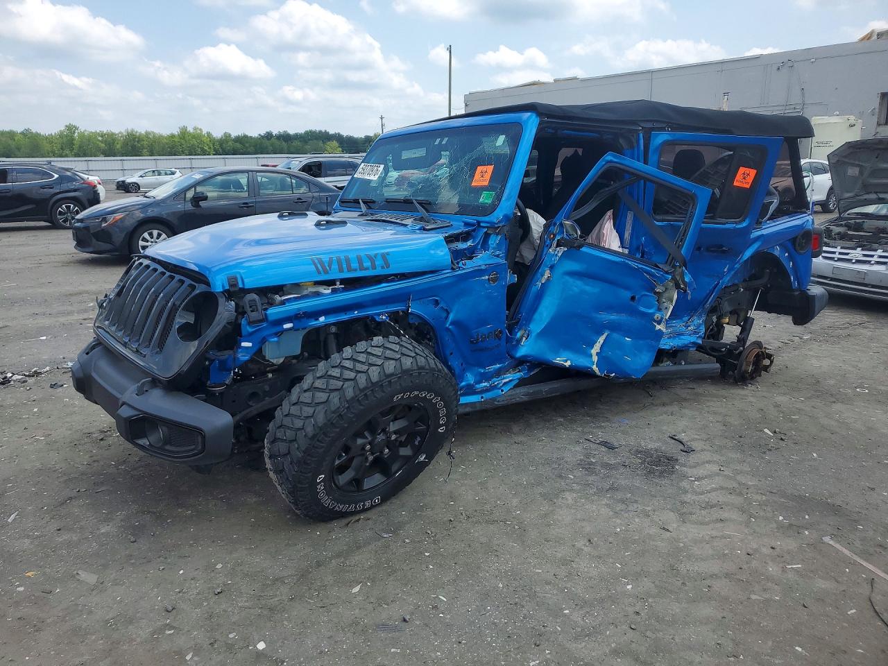 2021 Jeep Wrangler Unlimited Willys, VIN 1C4HJXDG2MW848285 — All over