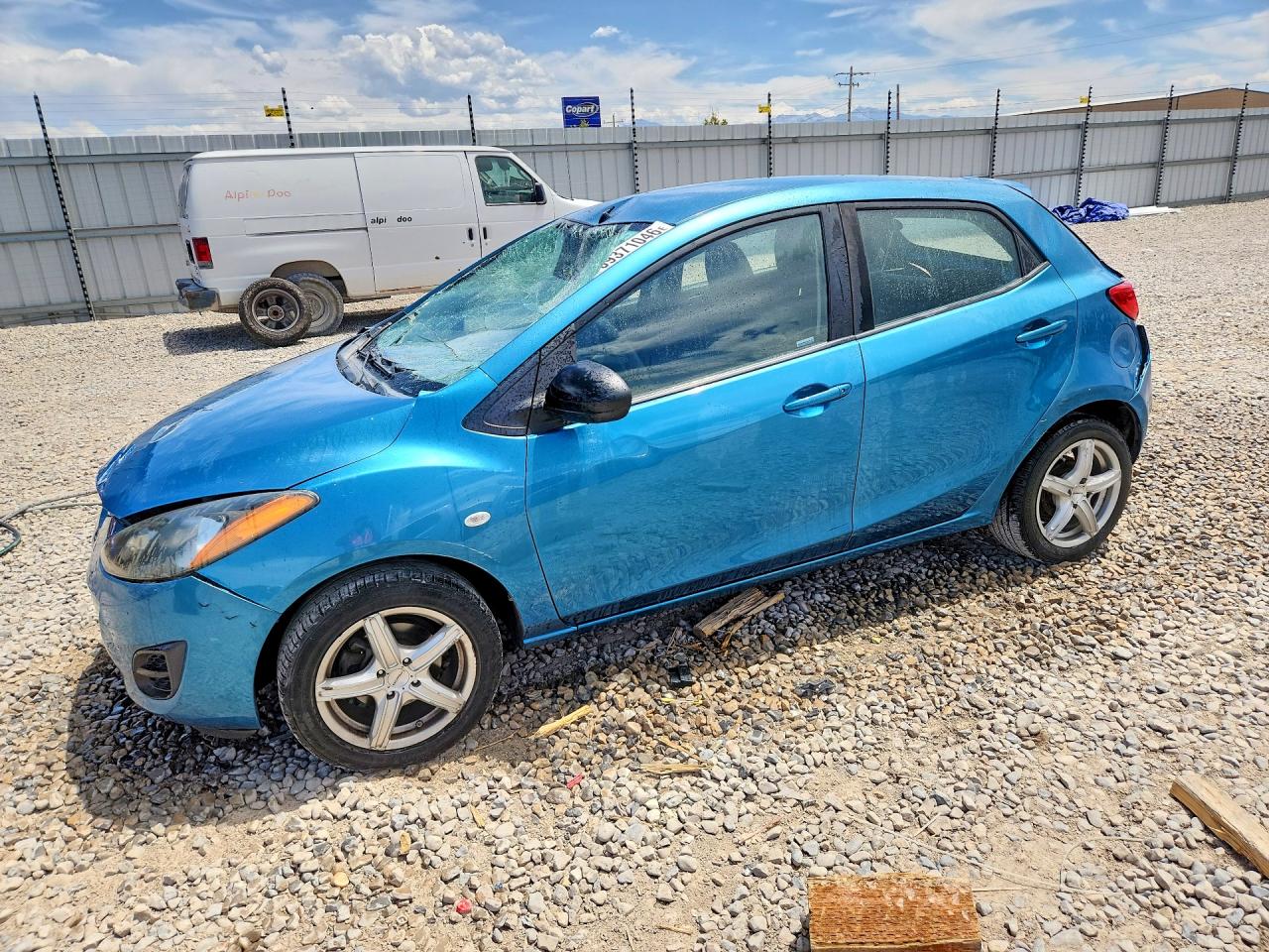 2012 Mazda 2 Sport, VIN JM1DE1KZ1C0134279 — Rear end