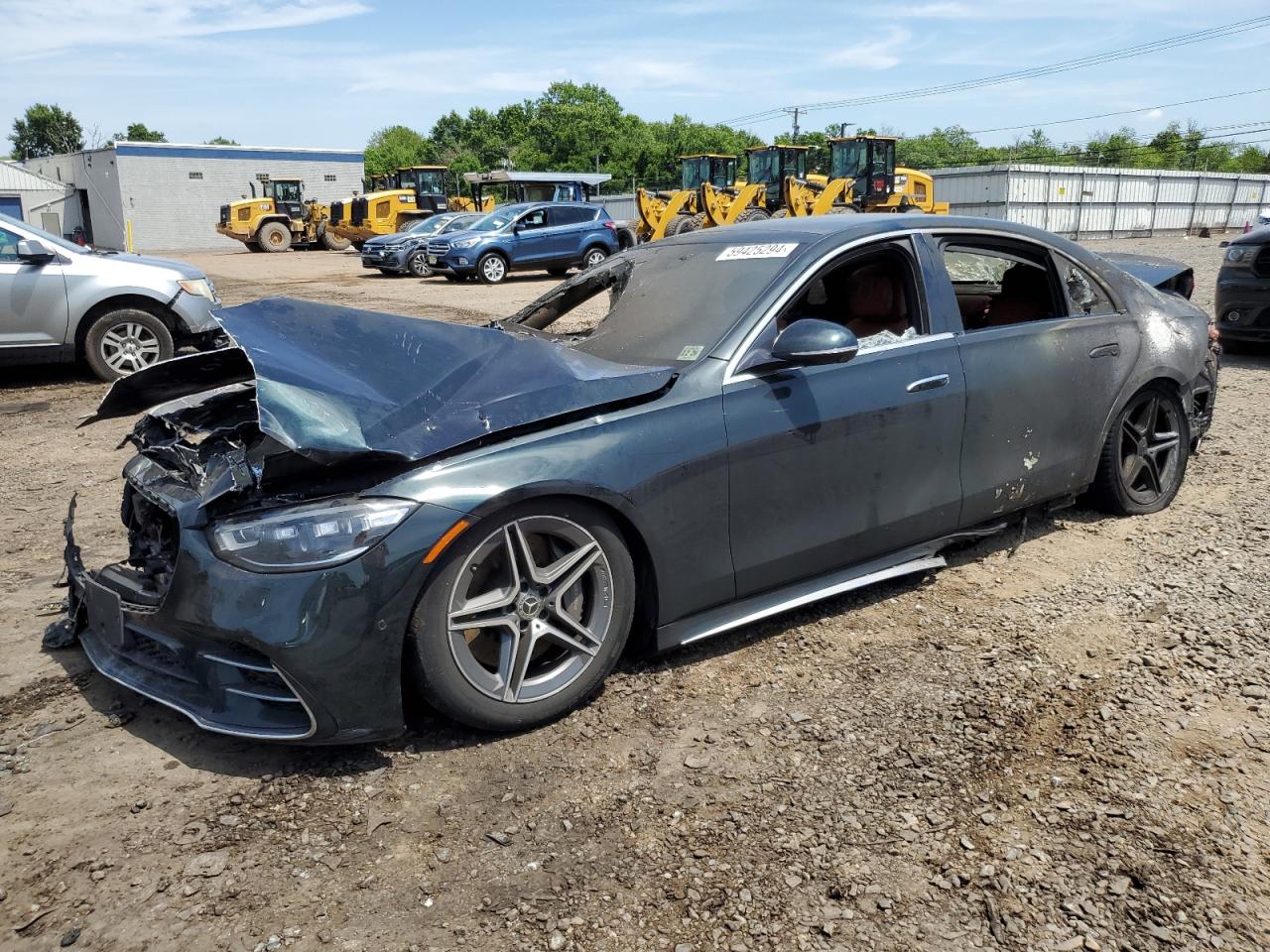 2022 Mercedes-Benz S 580, VIN W1K6G7GB5NA067402 — Burn