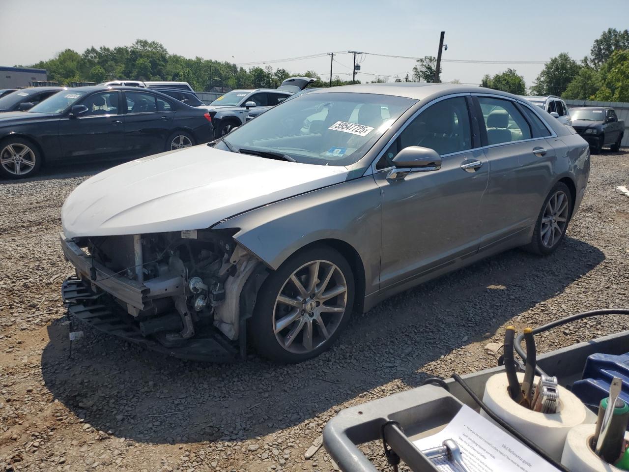 2016 Lincoln MKZ, VIN 3LN6L2J99GR620863 — Frame damage