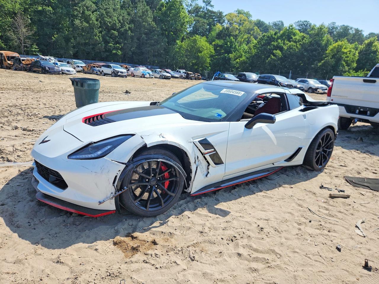2019 Chevrolet Corvette Grand Sport 1LT, VIN 1G1YW2D77K5106710 — Rear end