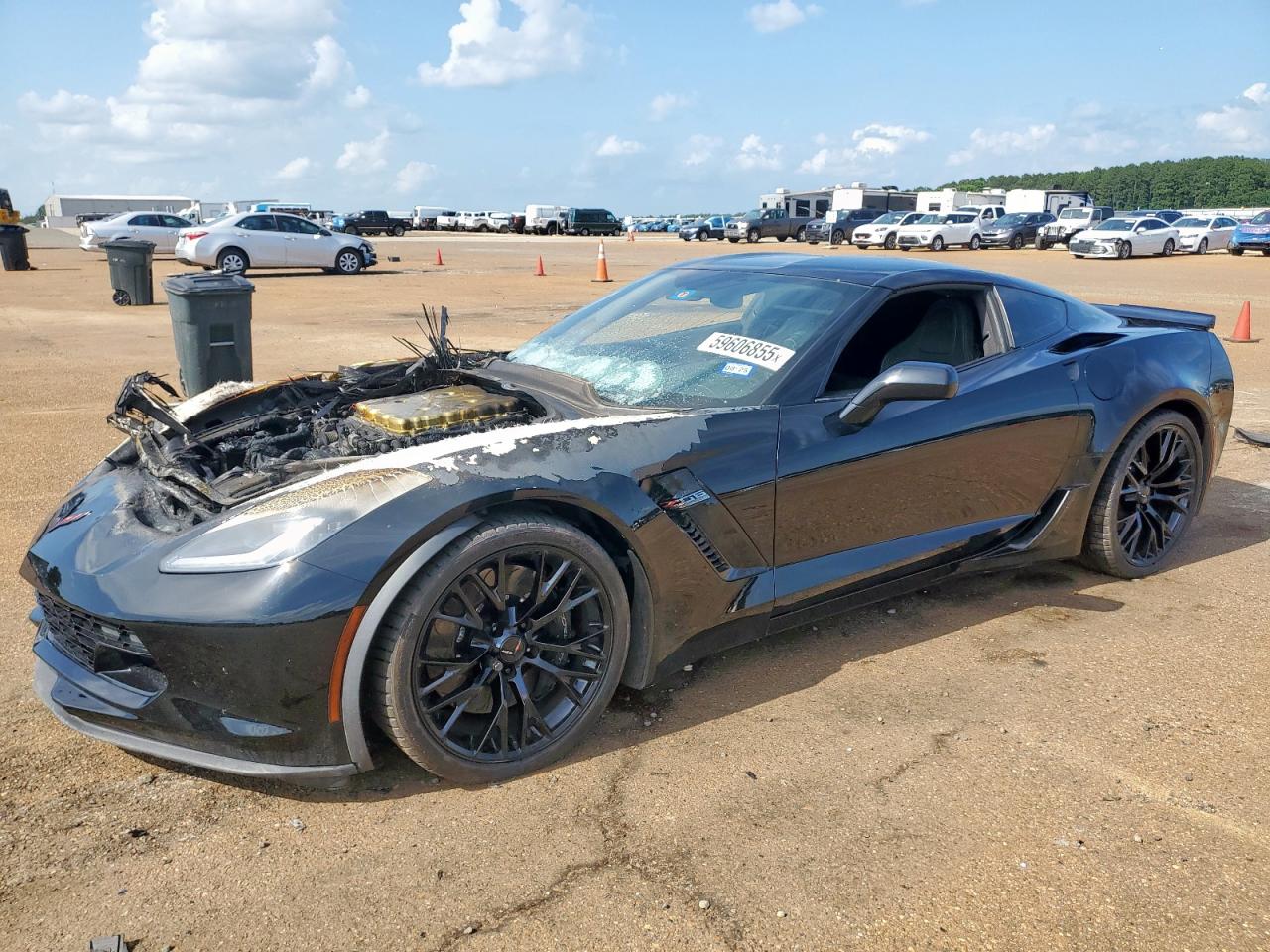 2016 Chevrolet Corvette Z06 1LZ, VIN 1G1YP2D60G5612360 — Engine fire