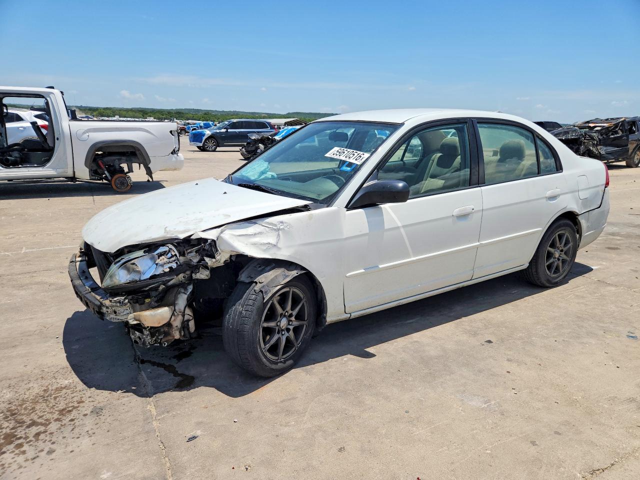 2005 Honda Civic LX, VIN 2HGES165X5H506495 — Front end