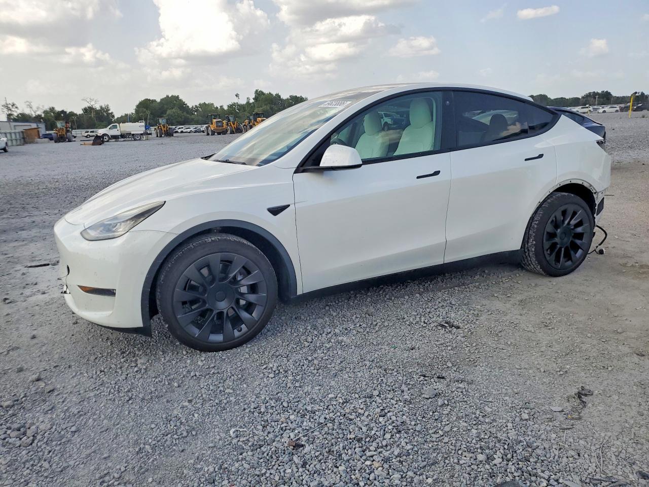 2021 Tesla Model Y Long Range, VIN 5YJYGDEE9MF102513 — Rear end
