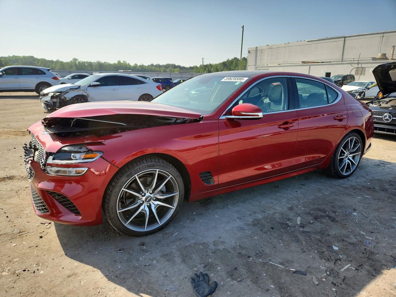 2022 Genesis G70 2.0T, VIN KMTG34TAXNU103526 — Front end