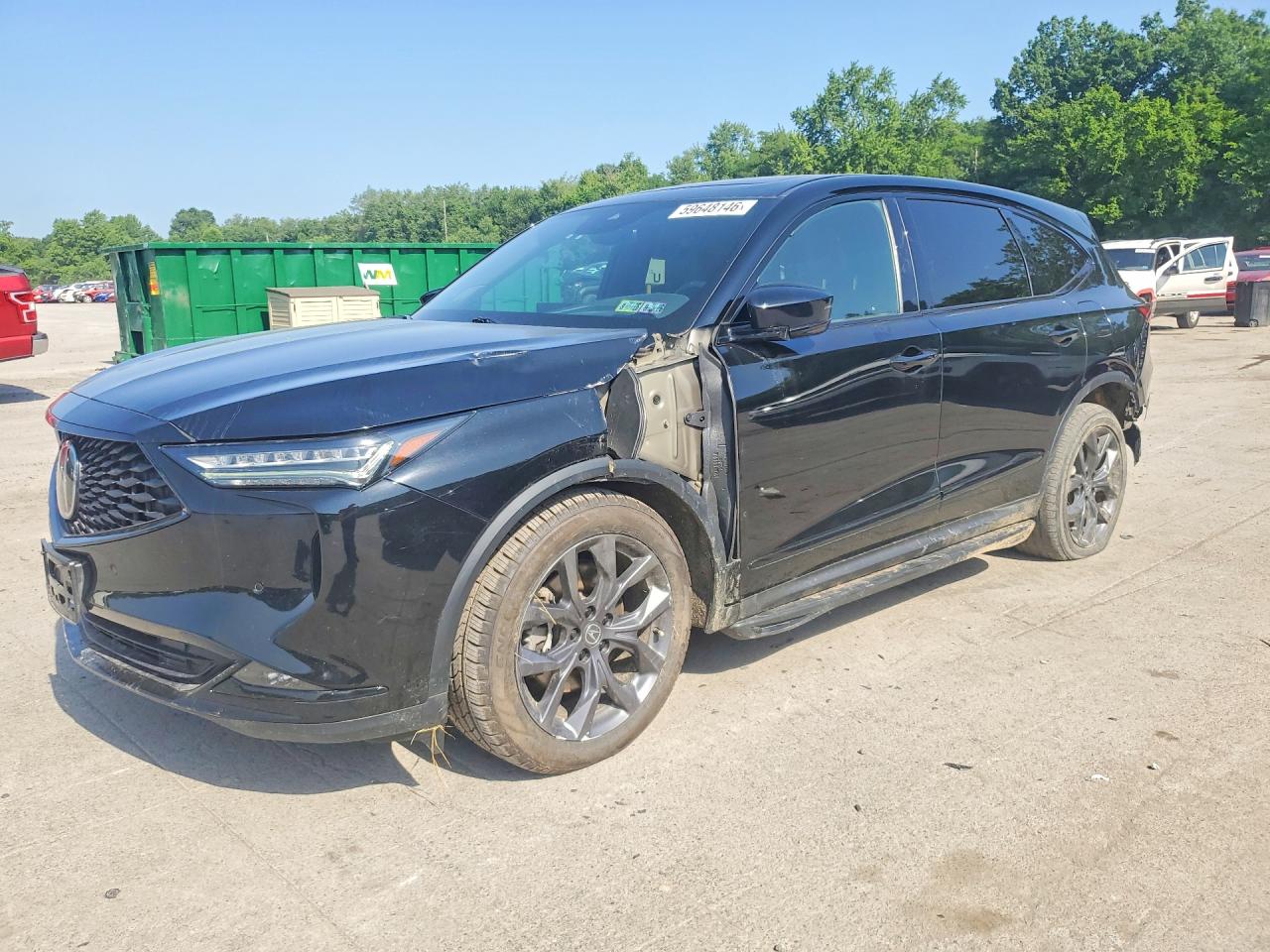 2022 Acura MDX w/A-Spec Package, VIN 5J8YE1H01NL038276 — Front end