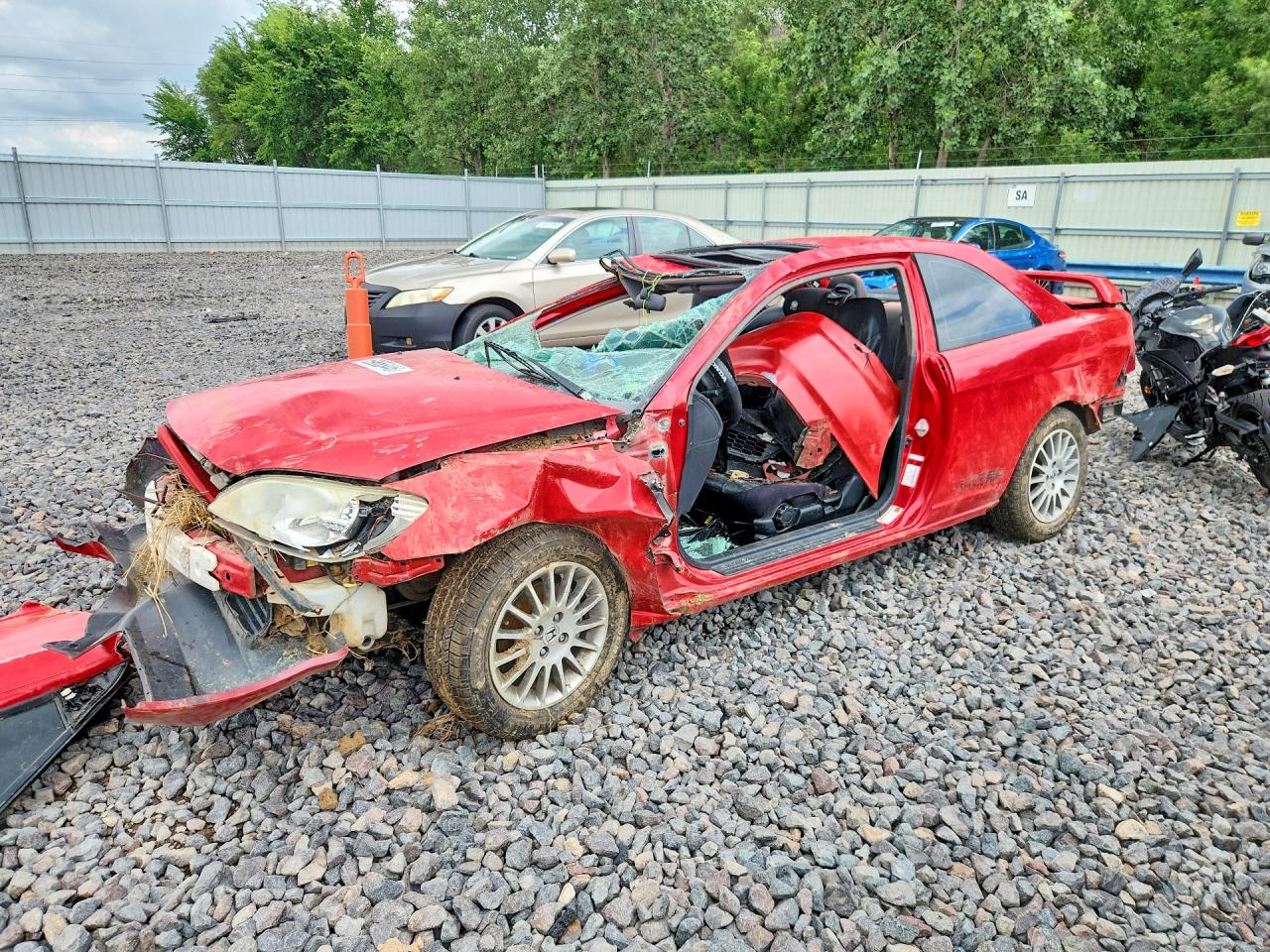 2005 Honda Civic EX, VIN 1HGEM21955L039614 — Rollover