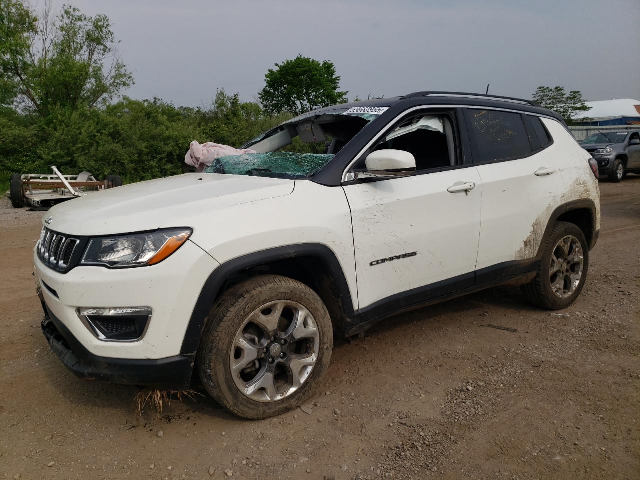 2020 Jeep Compass Limited, VIN 3C4NJDCB7LT221769 — Rollover