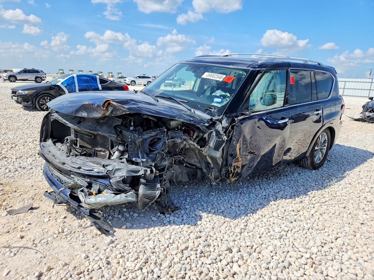 2019 Infiniti QX80 Luxe, VIN JN8AZ2NF5K9680077 — Front end