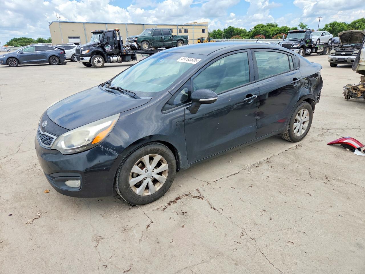 2013 Kia Rio EX, VIN KNADN4A32D6117212 — Rear end