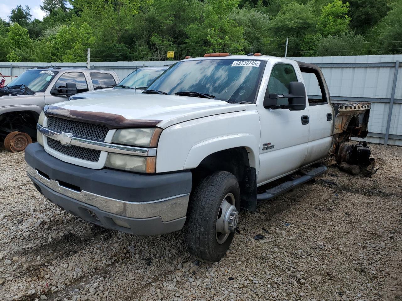 2003 Chevrolet Silverado 3500 LT, VIN 1GCJK33143F190830 — Burn