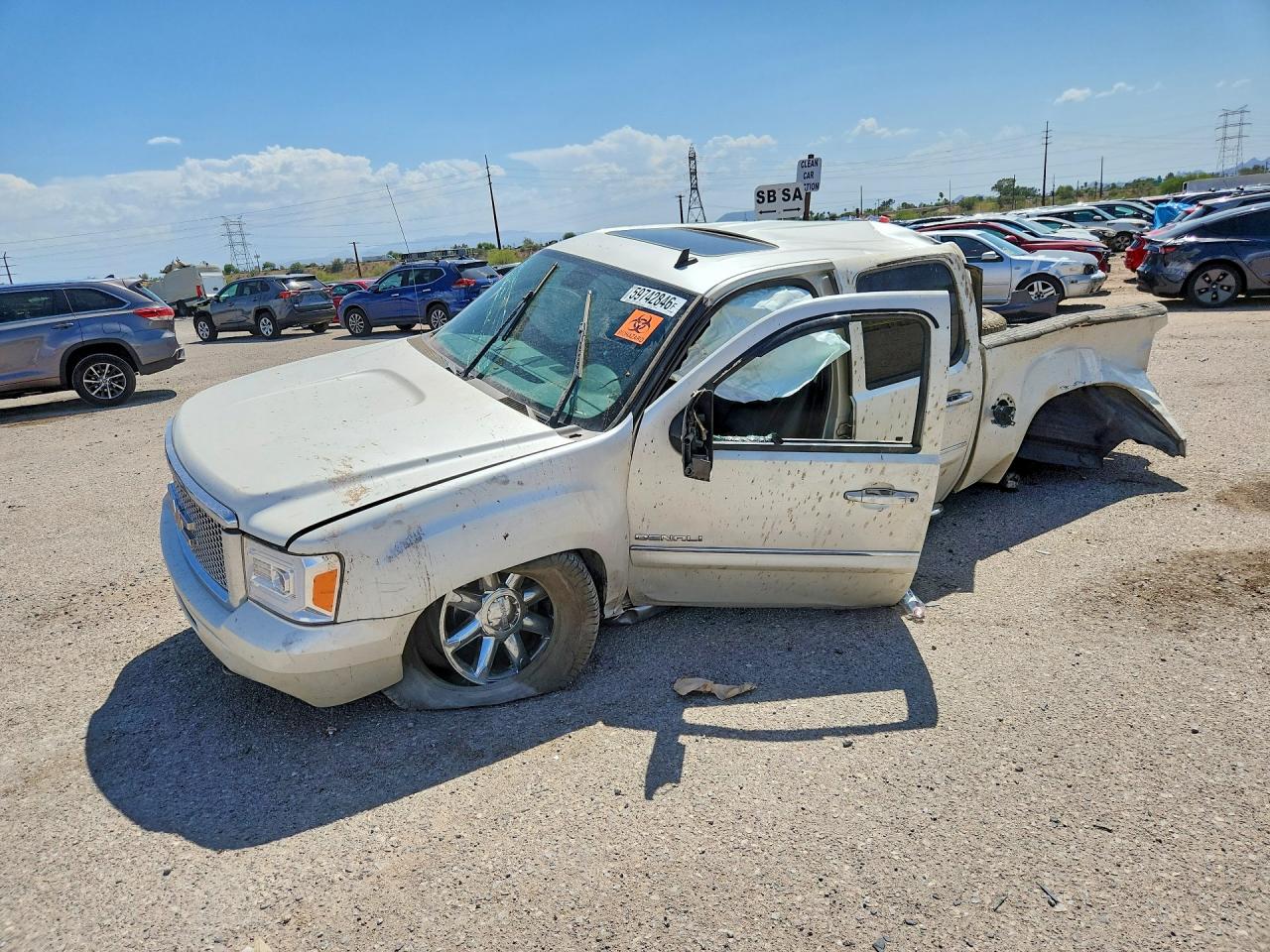 2011 GMC Sierra 1500 Denali, VIN 3GTP2XE25BG166508 — Rollover