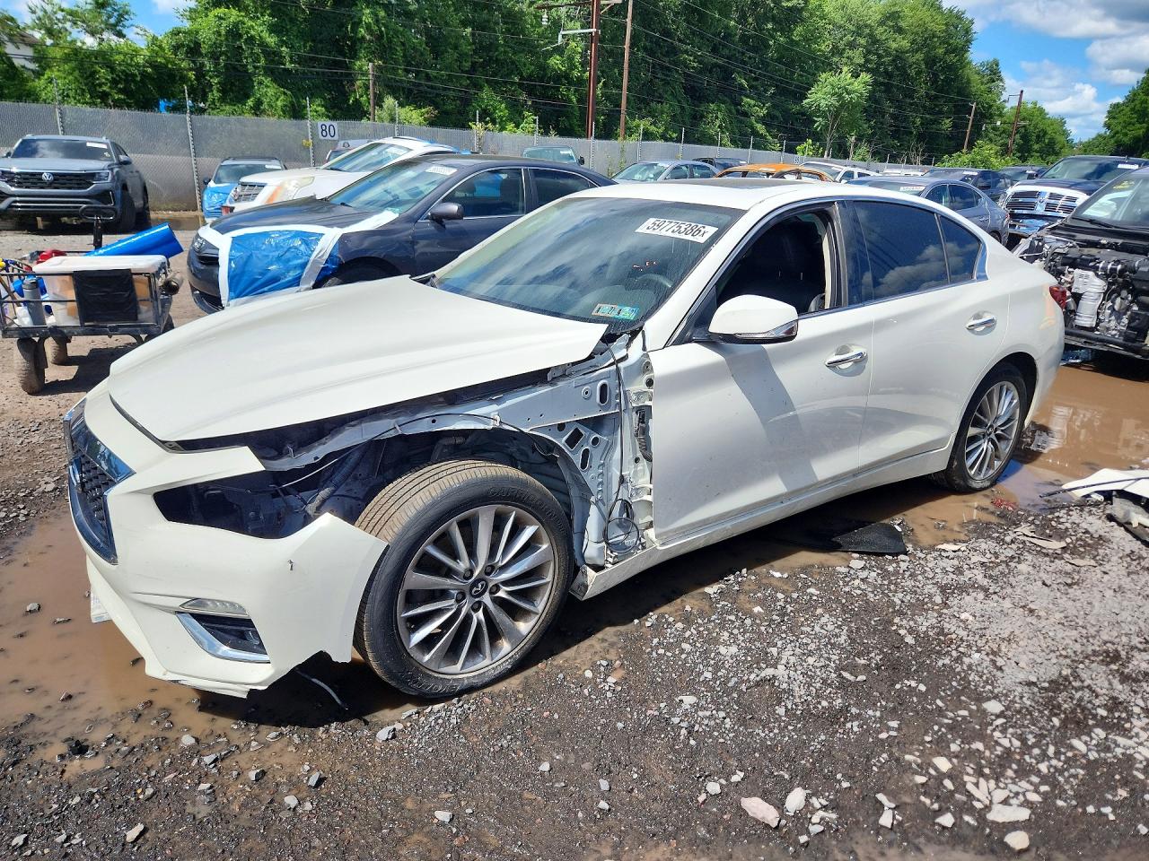 2018 Infiniti Q50 Luxe, VIN JN1EV7AR8JM440638 — Vandalism