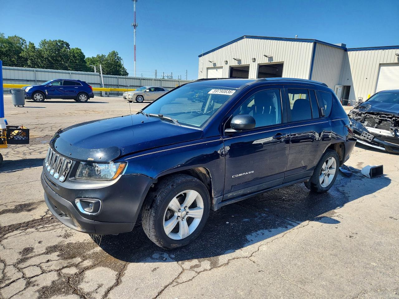 2013 Jeep Compass Sport, VIN 1C4NJDBB2DD113794 — Rear end